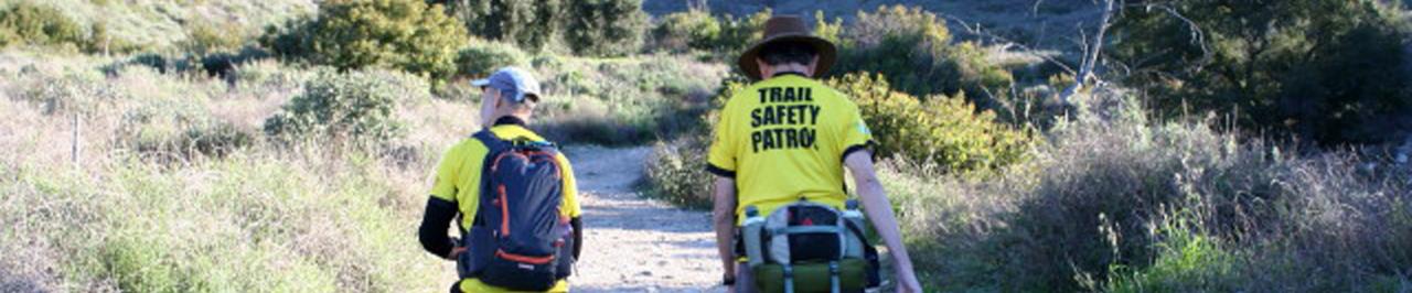 Trail Safety Patrol Volunteer hiking and patrolling trails