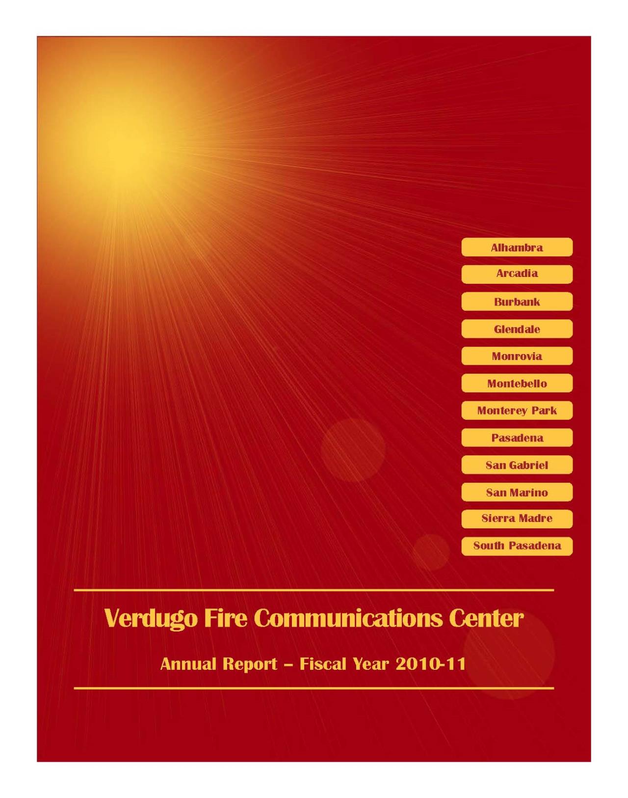 FY 2010-2011 annual report Cover
