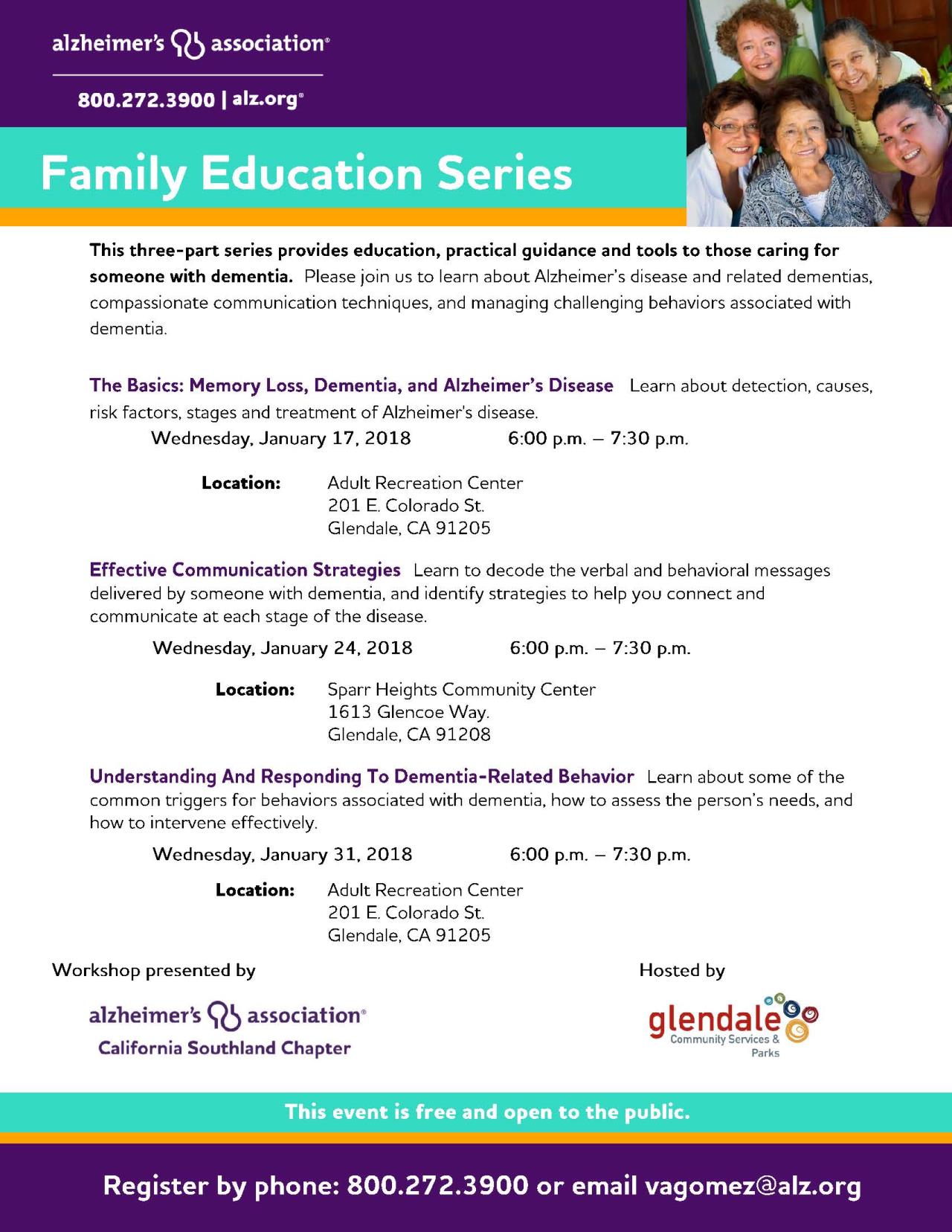 EDU - Family Education Series - Glendale January 2018 updated 9.18.17 VG