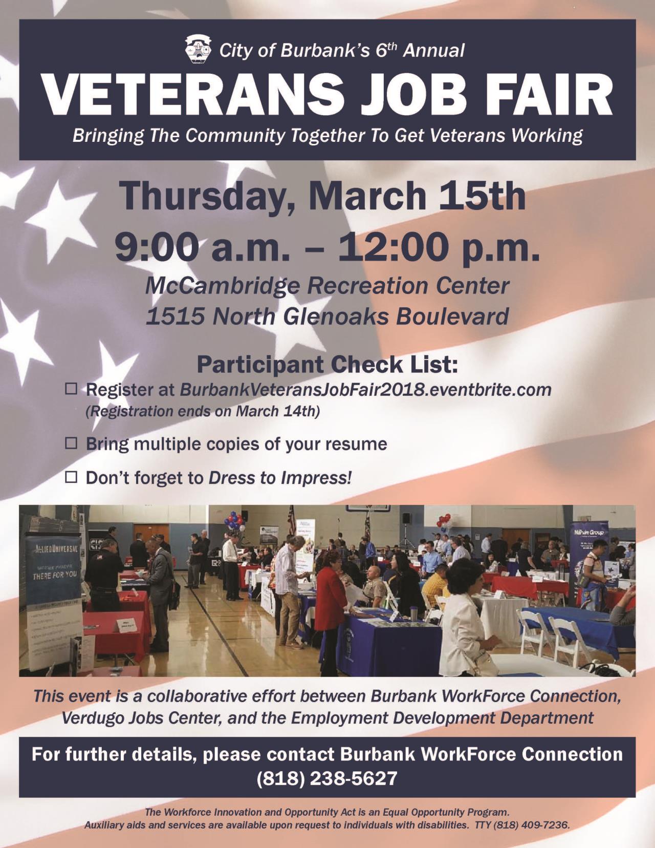 Veterans Job Fair Flyer 2018