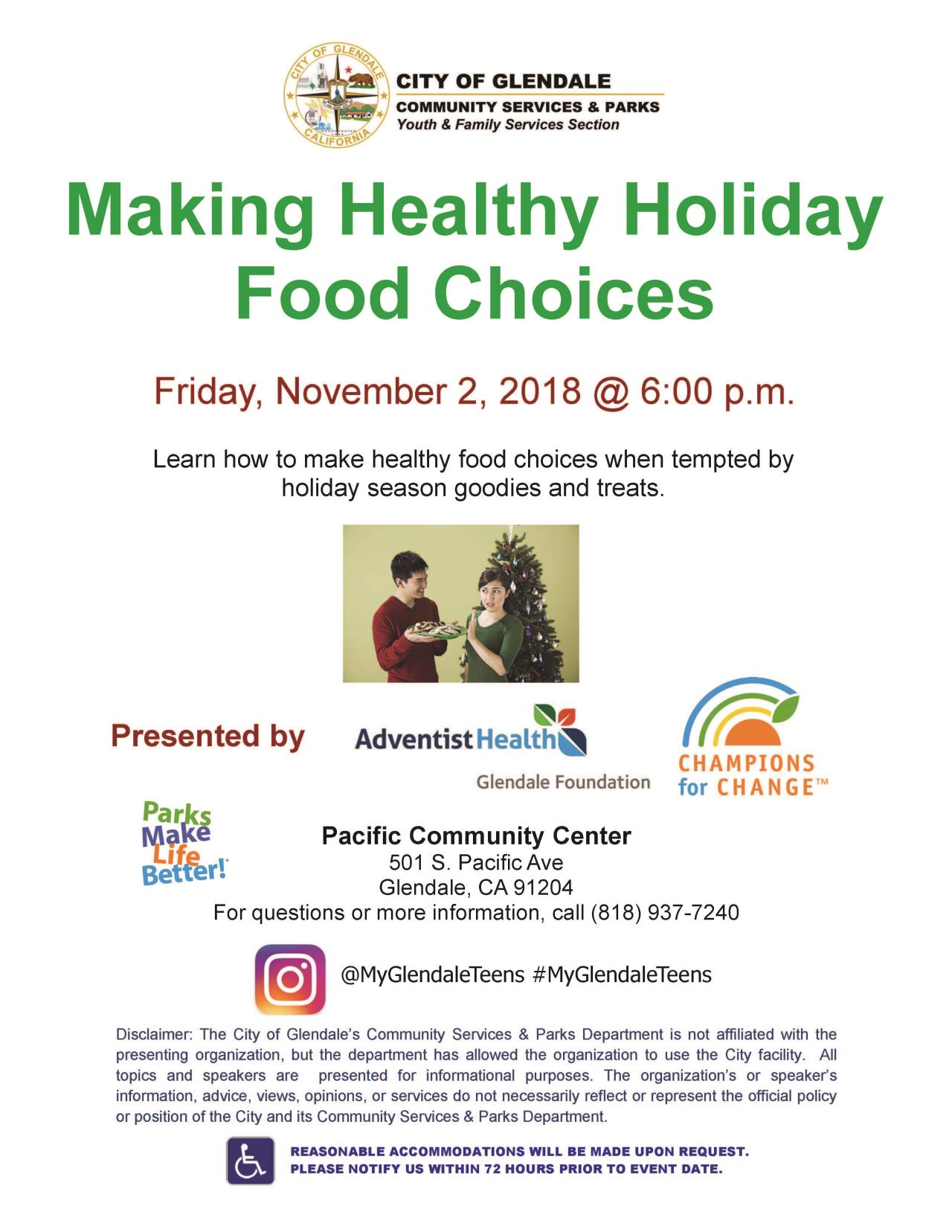 Holiday Healthy Food Choices 2018