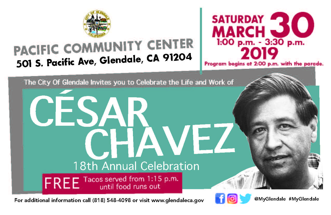 Cesar Chavez save the date card 2019