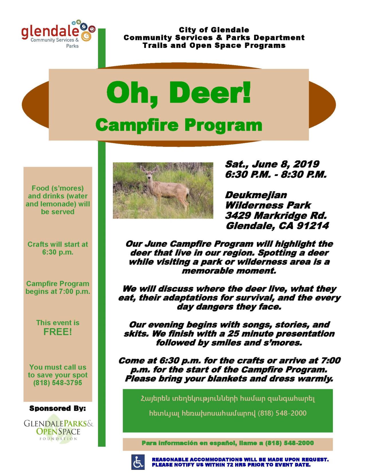 2019 6 Oh Deer Campfire Program
