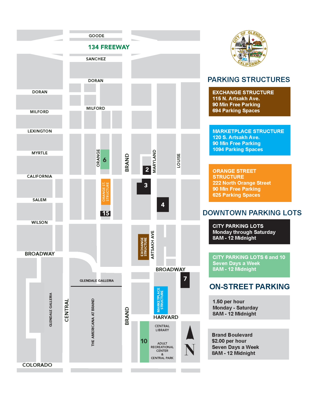 (2) PARKING Department Downtown GLENDALE MAP 2020 (2)