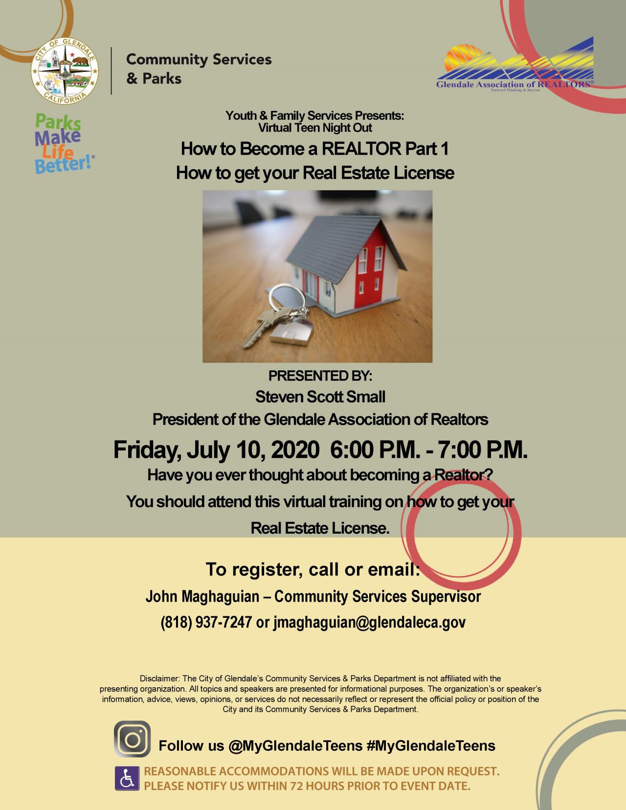 Virtual Teen Night Out Presents How to Become a Realtor Part 1 How to Get Your Real Estate License