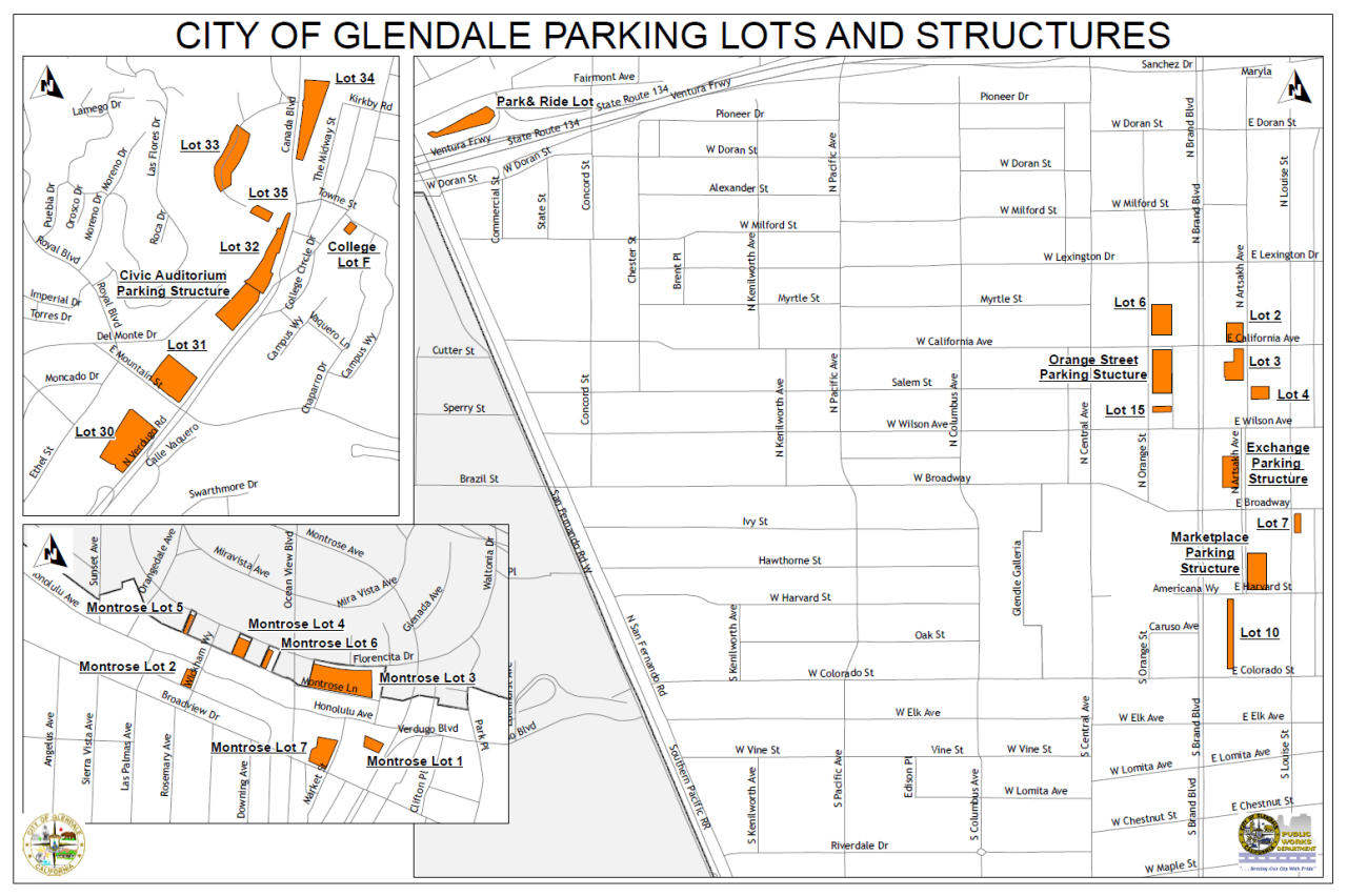 Parking Structure and Lot Map 