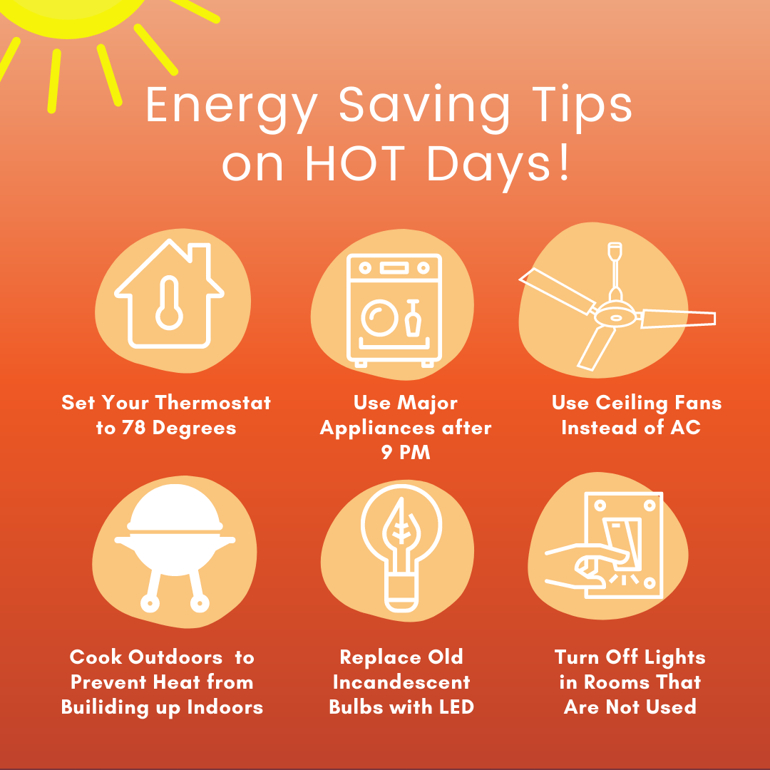 Energy Saving Tips on HOT Days