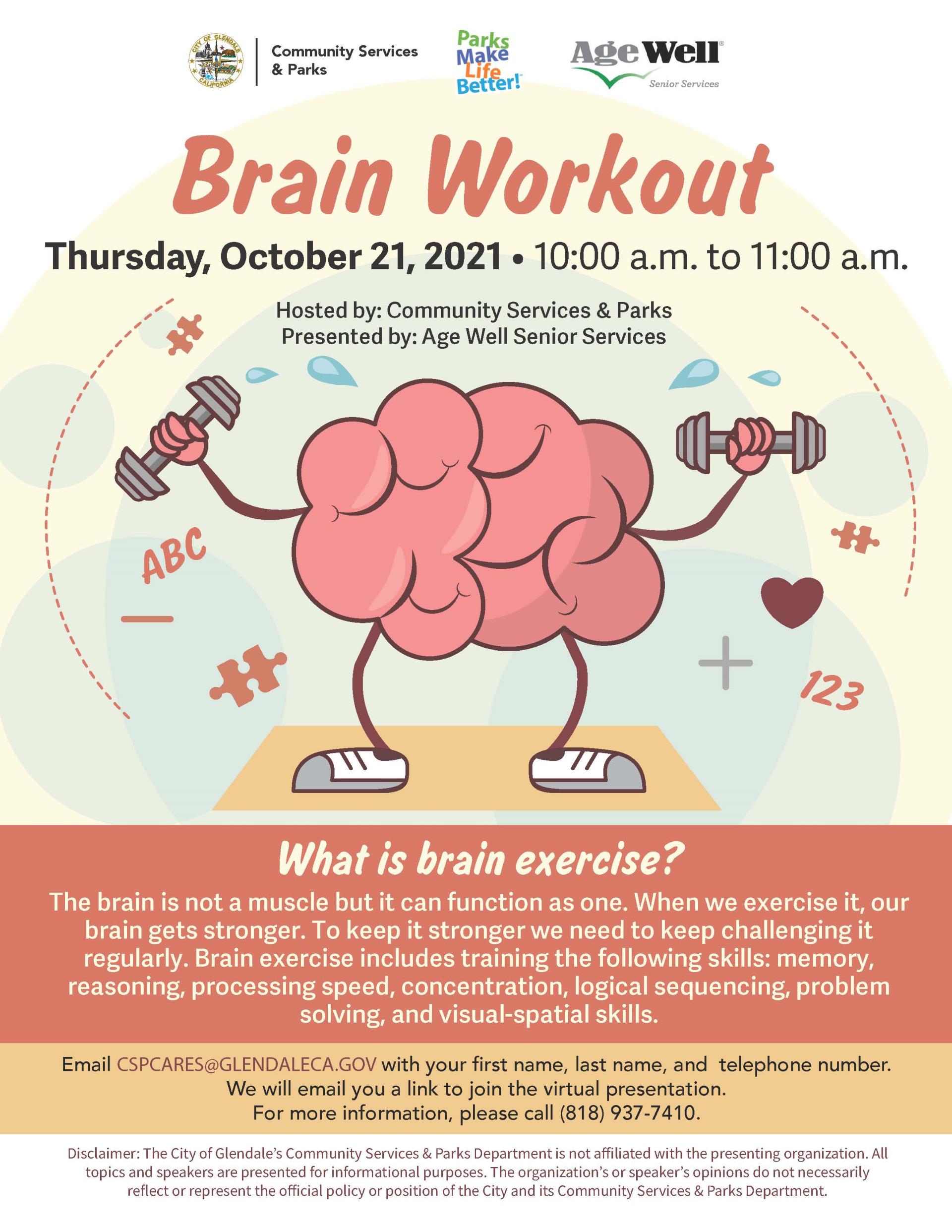 Brain exercise flyer updated 9-16
