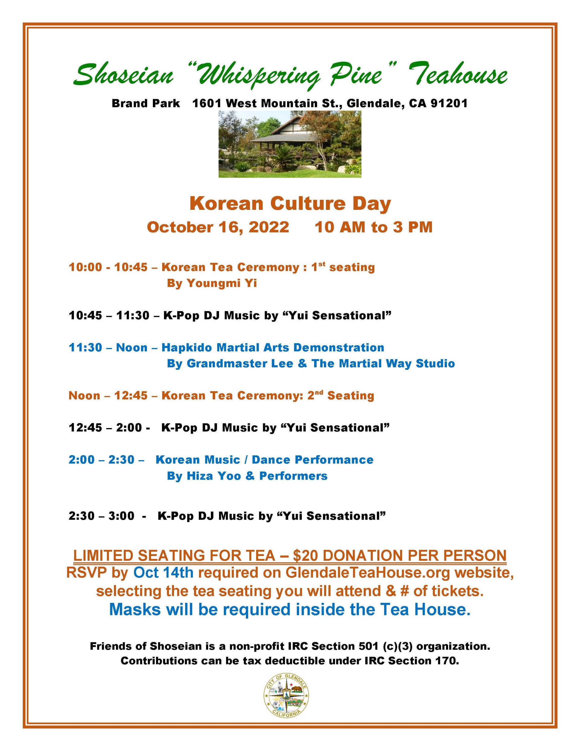 Korean Culture Day Oct 16 2022 - FLYER V5