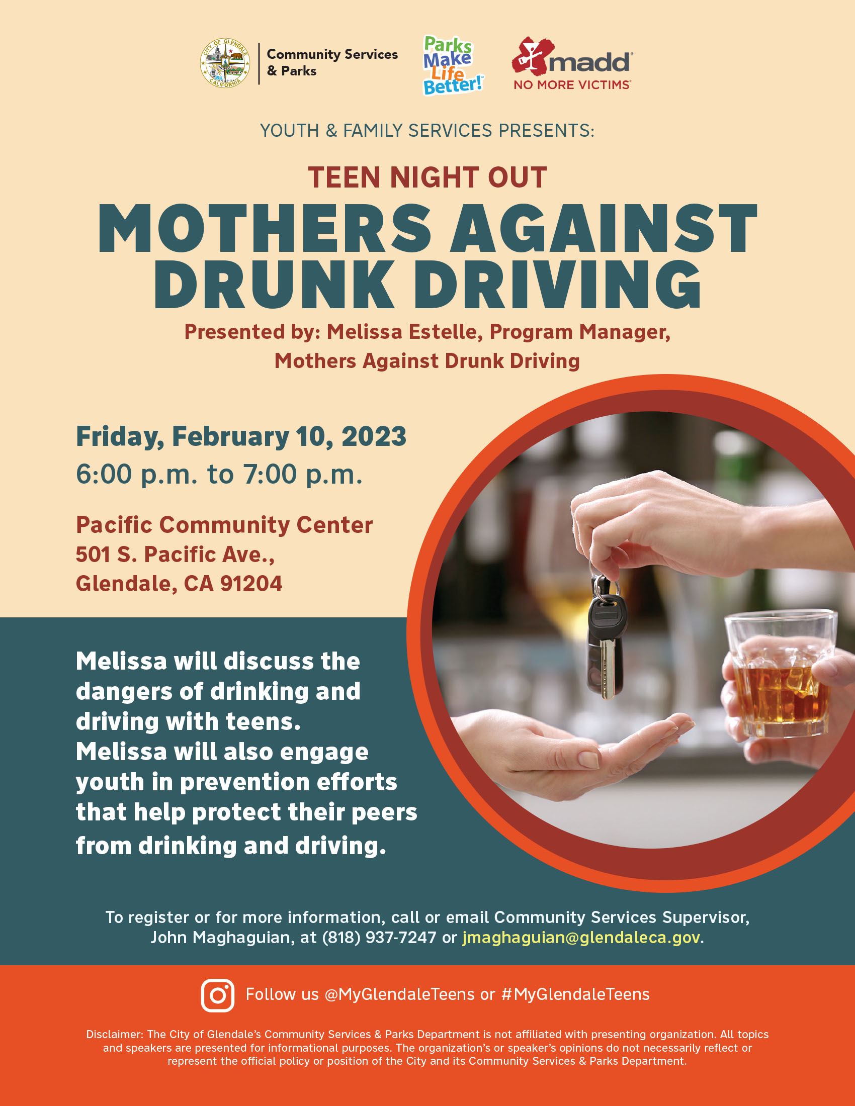 Mothers Agaisnt Drink Drivers tno flyer
