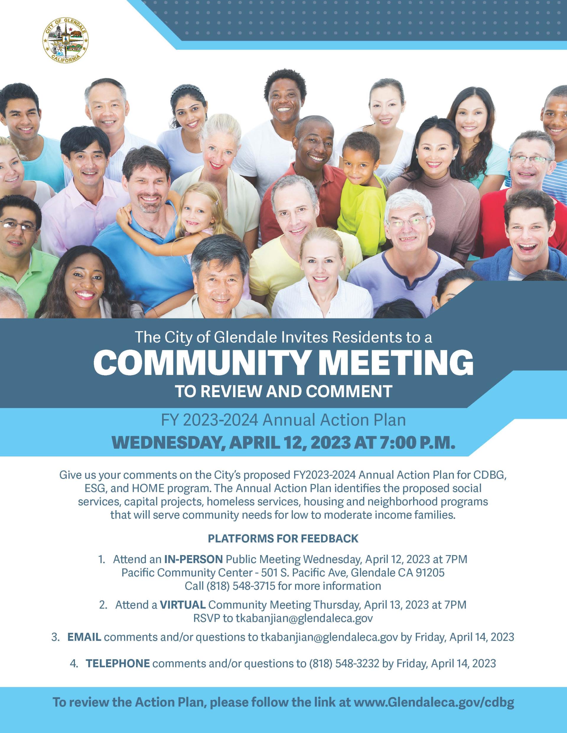 CDBG Spring Community Meeting Flyer 2023
