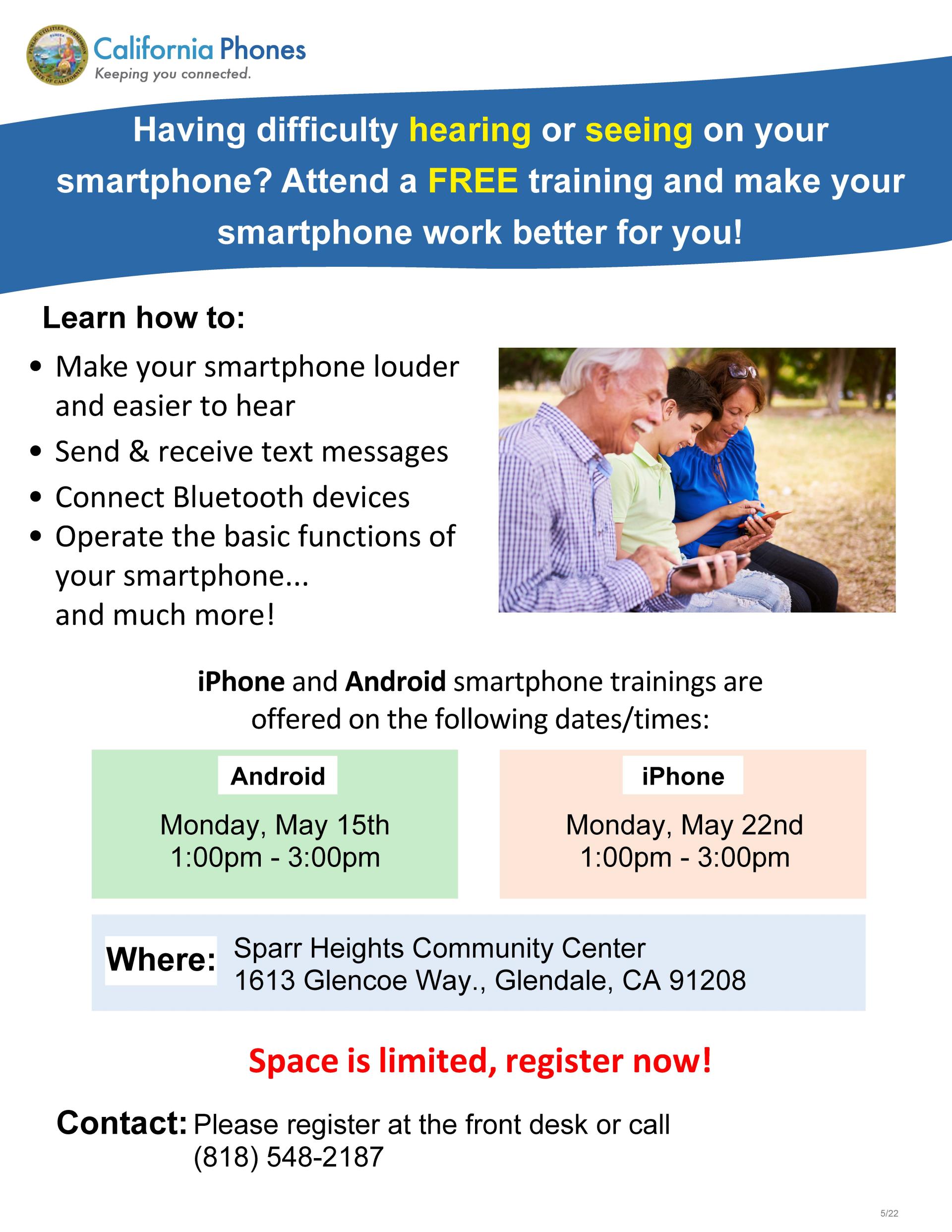 Smartphone Training Flyer - Sparr Heights CC
