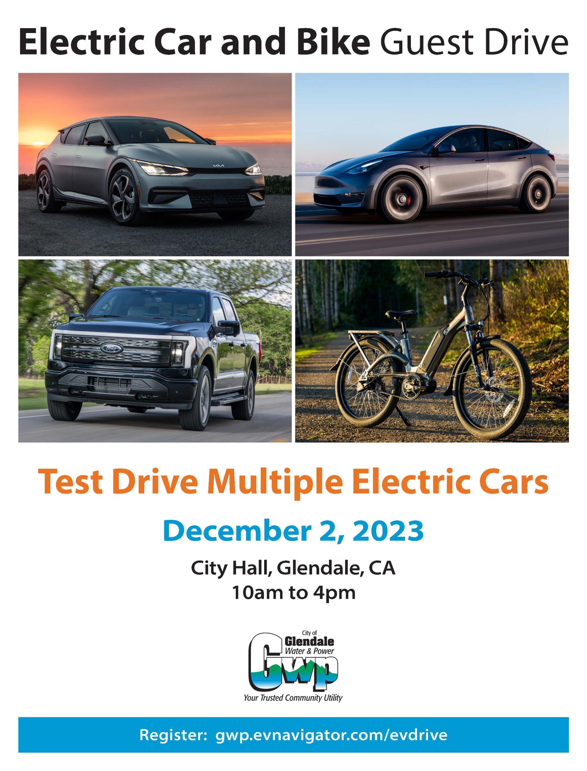 Electric Car and Bike Guest Drive Event GWP 