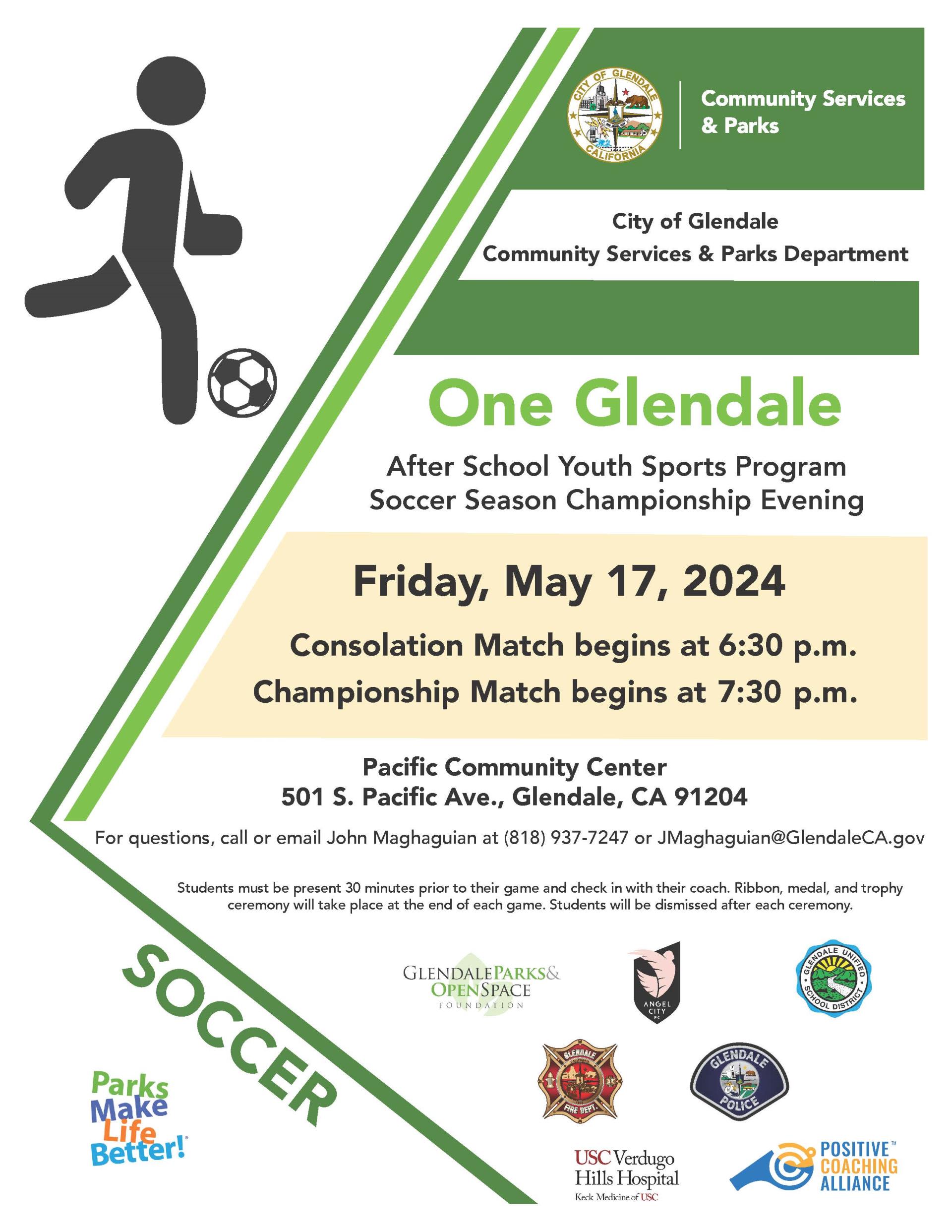 One Glendale Soccer flyer_2024